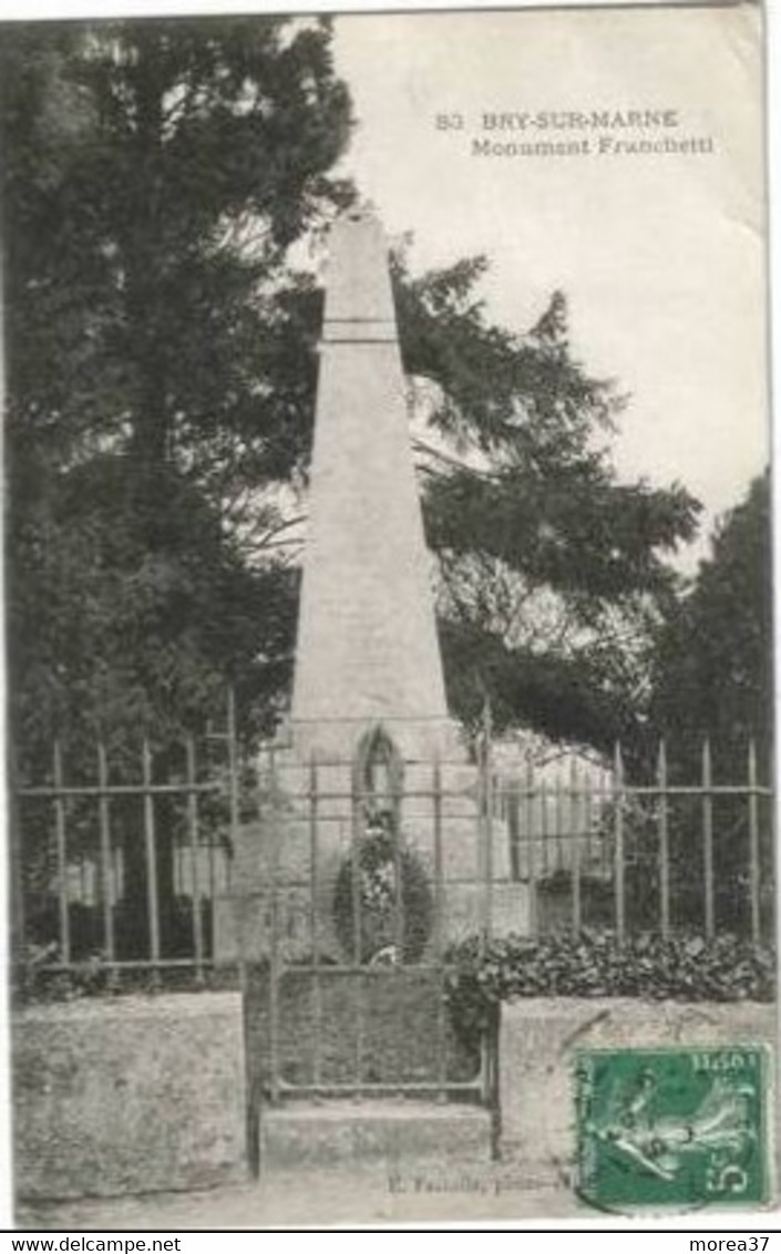 BRY SUR MARNE  Monument Franchetti - Bry Sur Marne