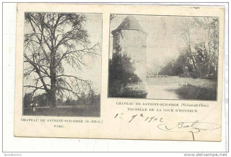 14566 SAVIGNY SUR ORGE - Le Chateau, Tourelle Cour D Honneur Parc . ( A.M.Juvisy ?) - Savigny Sur Orge