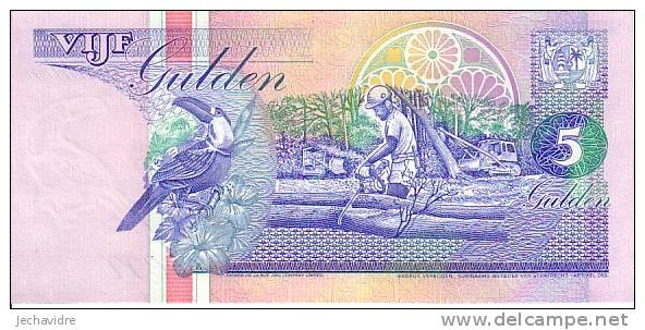 SURINAM  5 Gulden  Daté Du 09-07-1991   Pick 136a     ***** BILLET  NEUF ***** - Surinam