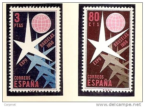SPAIN - EXPOSITION UNIVERSELLE De BRUXELLES  -1958 Yvert # 911/912 - MINT (LH) - Unused Stamps