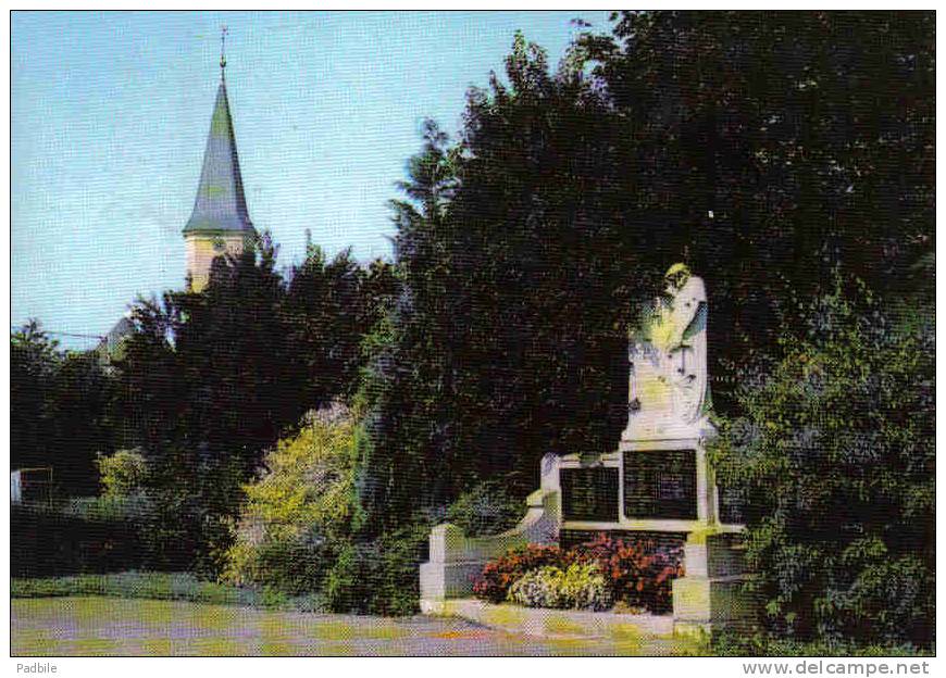 Carte Postale 68. Hirsingue  Et Le Monument Aux Morts  Trés  Beau Plan - Hirsingue