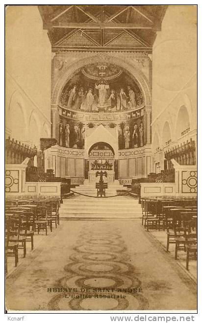 CP De L'ABBAYE DE SAINT ANDRE " L'église Abbatiale " Avec Cachet De LOPHEM ( LOPPEM ) . - Zedelgem