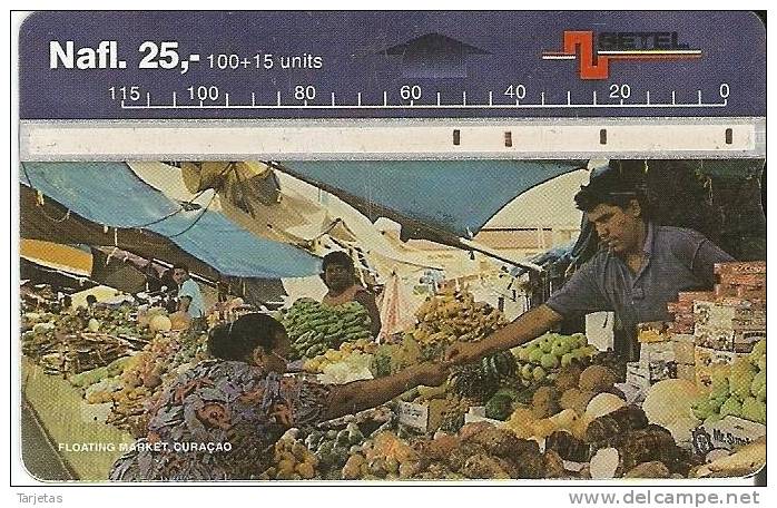 TARJETA DE CURACAO DE MERCADO DE FRUTAS - Antillas (Otros)