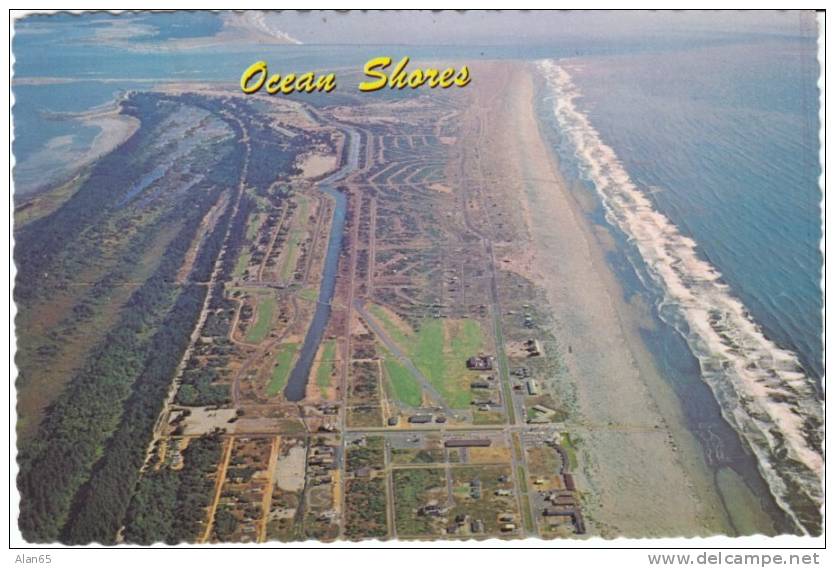 Ocean Shores WA Aerial View C1970s Vintage Postcard - Autres & Non Classés