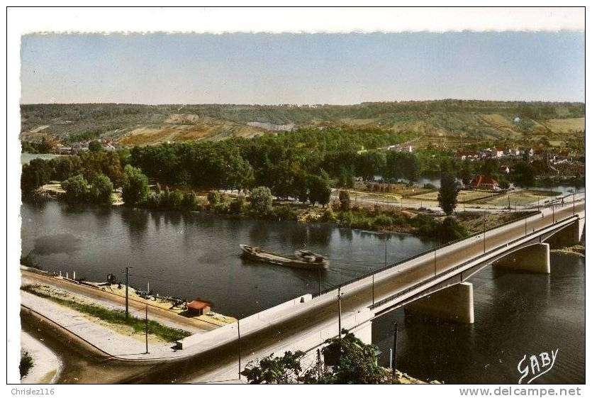 78 MANTES Le Pont Sur La Seine  Couleur  CPSM - Mantes La Ville