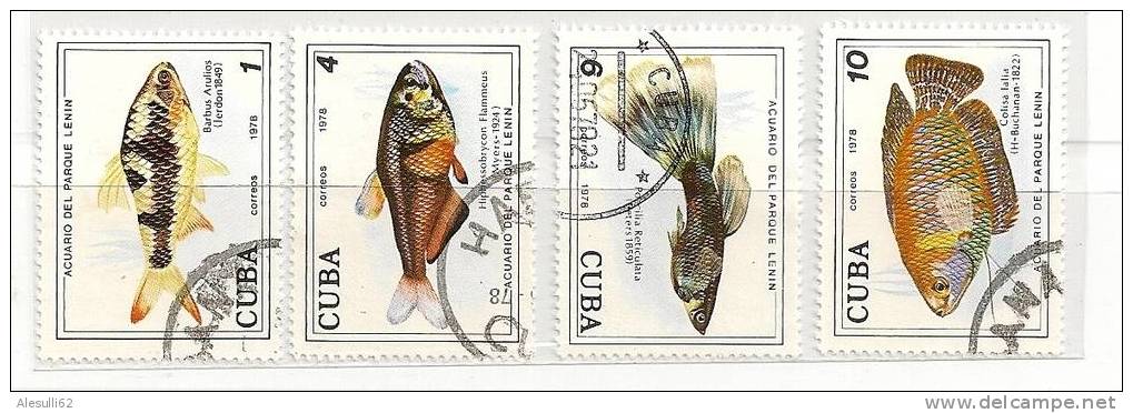 CUBA  N. 2058-2059-2060-2061/us -pesci  - Lot Lotto - Gebraucht