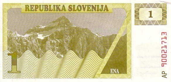SLOVENIE   1 Tolarjev  Daté De 1990   Pick 1a   ***** BILLET  NEUF ***** - Slovénie