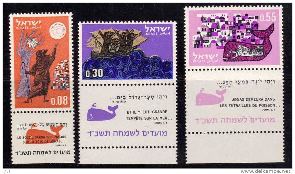 Israël 1963 N°Y.T. :238 à 240 ** - Nuovi (con Tab)