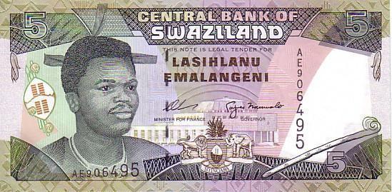 SWAZILAND   5 Emalangeni   Non Daté (1995)   Pick 23a   *****BILLET  NEUF***** - Swasiland