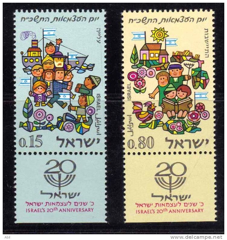 Israël 1968 N°Y.T. : 358 Et 359 ** - Nuevos (con Tab)