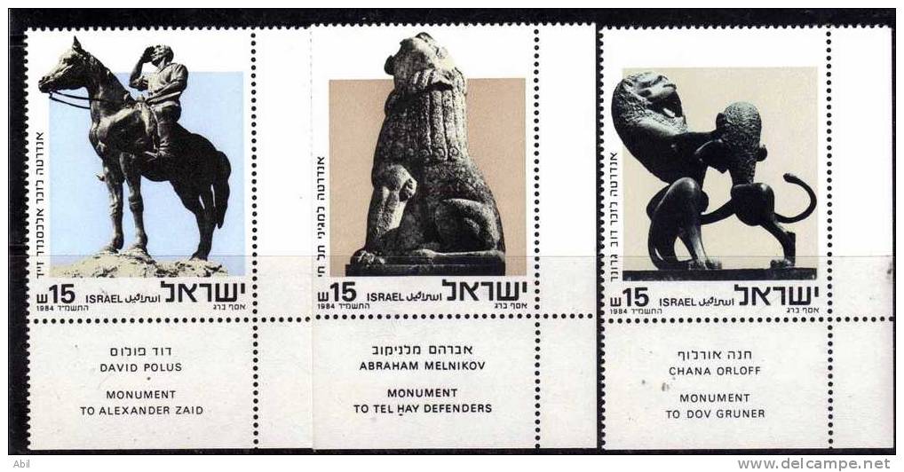 Israël 1984 N°Y.T. : 901 à 903 ** - Unused Stamps (with Tabs)