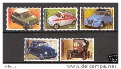 GREECE 2005  Legendary Cars SET MNH - Unused Stamps