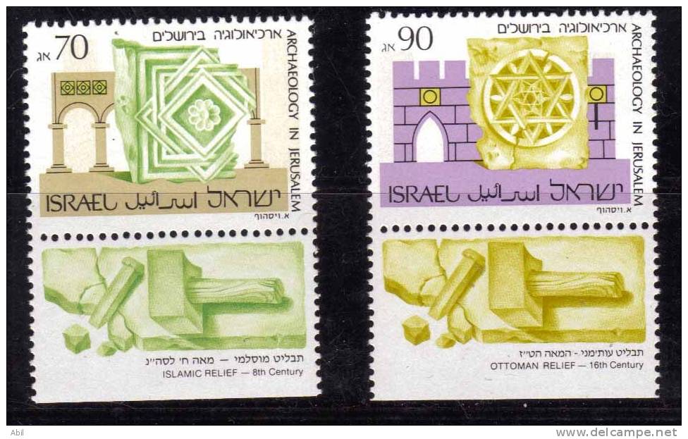 Israël 1989 N°Y.T. : 1071 Et 1072 ** - Unused Stamps (with Tabs)