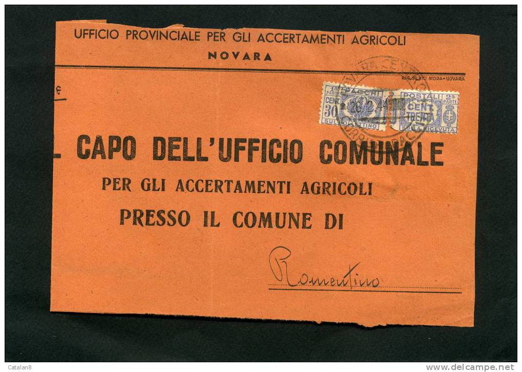 F509 STORIA POSTALE RSI PACCHI POSTALI C. 30 ISOLATO SU FRONTESPIZIO STAMPE - Postal Parcels