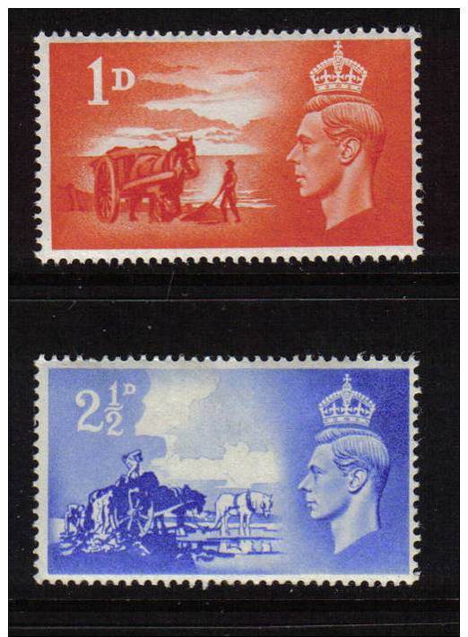 GB 1948 KGVI SG.C1/C2 CHANNEL ISLANDS UNMOUNTED MINT JERSEY GUERNSEY MNH SUPERB QUALITY Grande-Bretagne - Jersey