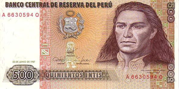 PEROU    500 Intis   Daté Du 26-06-1987    Pick 134b    *****BILLET  NEUF***** - Pérou