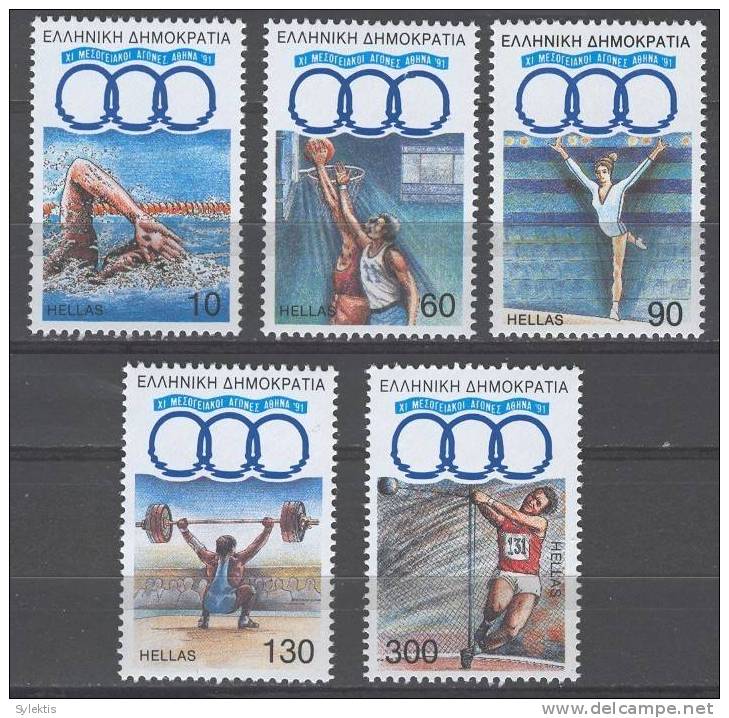 GREECE 1991   Mediterranean Games  SET MNH - Unused Stamps