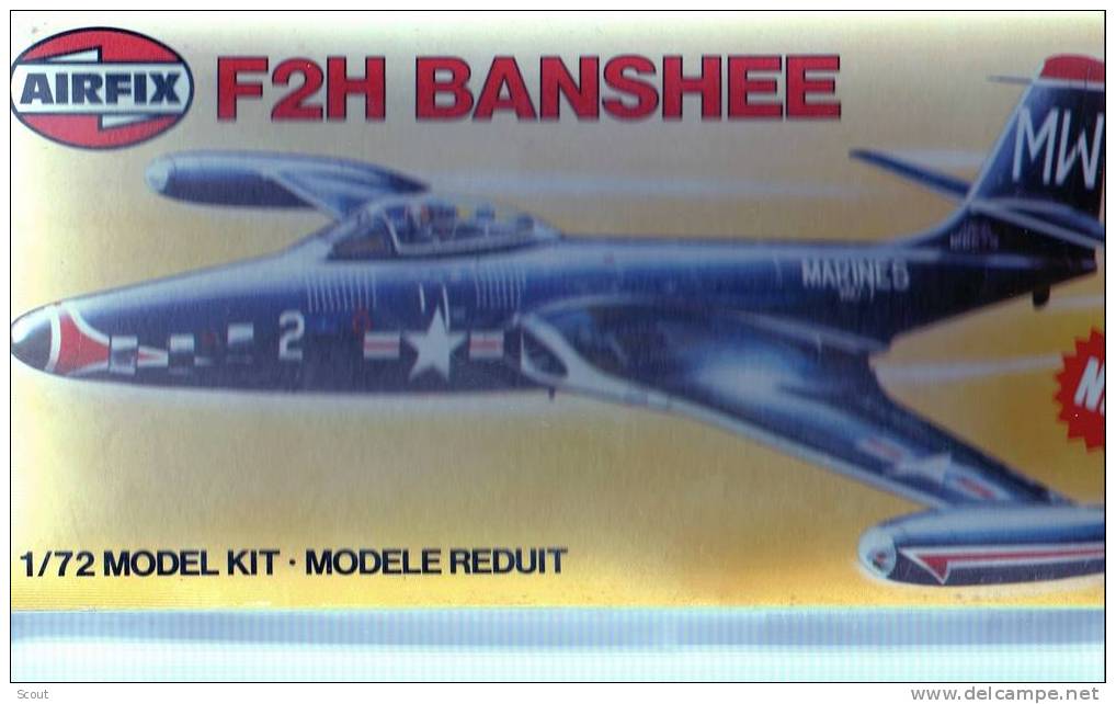 AIRFIX McDONNELL F2H BANSHEE SCALA 1/72 ANNI ´80 - Vliegtuigen