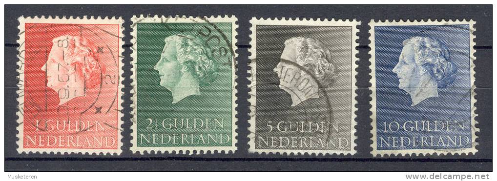 Netherlands 1954-57 Mi. 647-48, 661, 706 Königin Queen Juliana High Values - Used Stamps