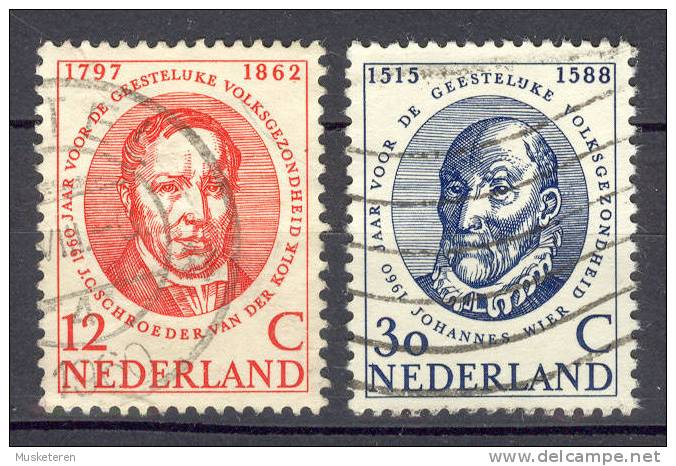 Netherlands 1960 Mi. 751-52 Volksgesundheit Van Der Kolk & Dr. Johannes Wier - Usados