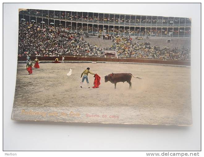 Espana -Performing With The Cloth-Suerte De Capa   -cca 1910 -F  D50397 - Taureaux