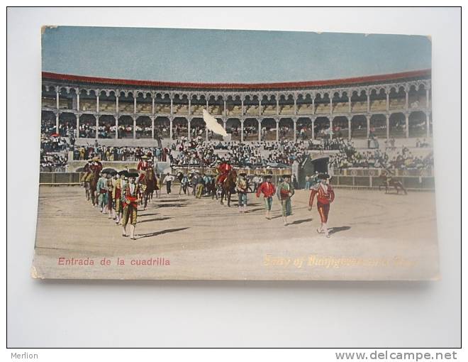 Espana -Entrada De La Cuadrilla - Entry Of Bullfighters In The Ring  - Bull -Corrida    -cca 1910  G D50402 - Taureaux