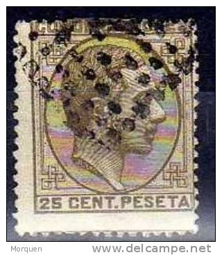 ESPAÑA, Num 194a , 25 Ctos Sepia Oscuro. Alfonso XII º - Used Stamps