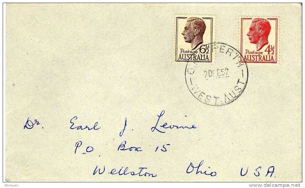 Australia Sur 1952, A Estados Unidos - Storia Postale