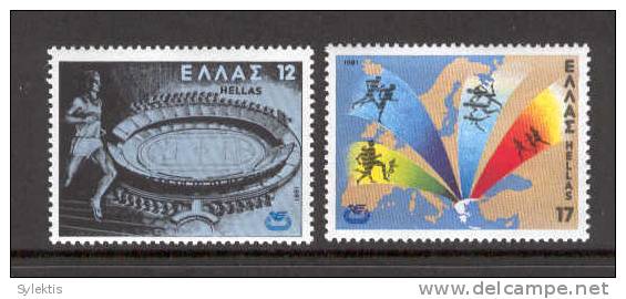 GREECE 1981   European Sports Championship  SET MNH - Nuevos