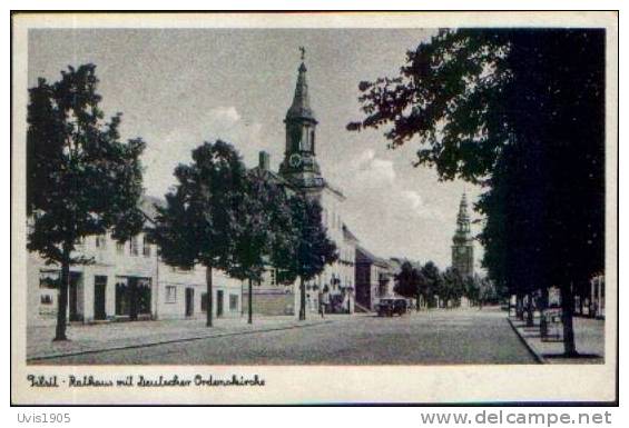 Tilsit.Rathaus Mit Deutscher Ordenskirche. - Ostpreussen