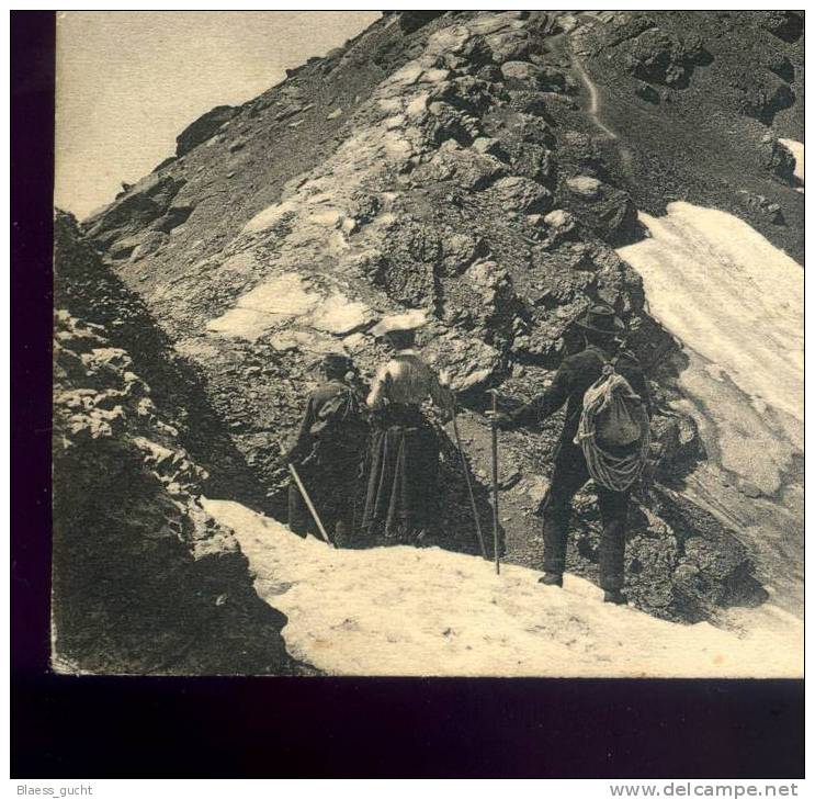 6038 - SCHILTHORN GIPFEL (2973 M) - MÜRREN -  ALPINISTES EN ROBE LONGUE - WEIBLICHER BERGSTEIGER - ECRITE GELAUFEN 1909 - Gsteig Bei Gstaad