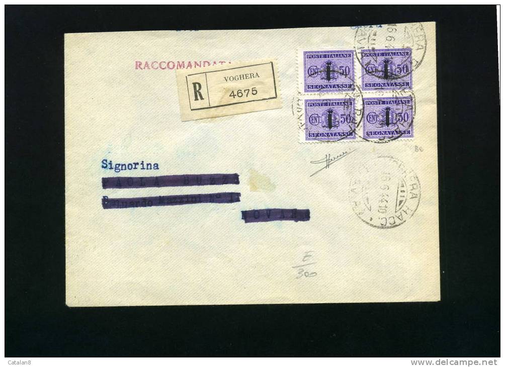 F577 STORIA POSTALE REPUBBLICA SOCIALE R.S.I.  SEGNATASSE C.50 SOPRASTAMPA FIRMA PERITO SORANI - Marcofilie