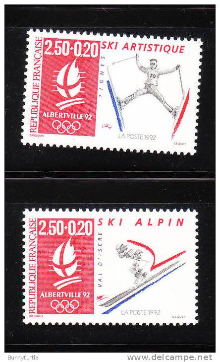 France 1991 Winter Olympics Albertville Acrobatic Alpine Skiing MNH - Winter 1992: Albertville