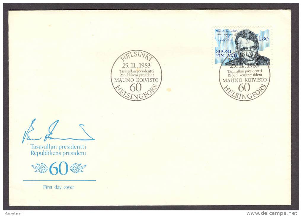 Finland 1983 Mi. 937 FDC Cover Birthday Of Gaburtstag Von President Mauno Koivisto - FDC