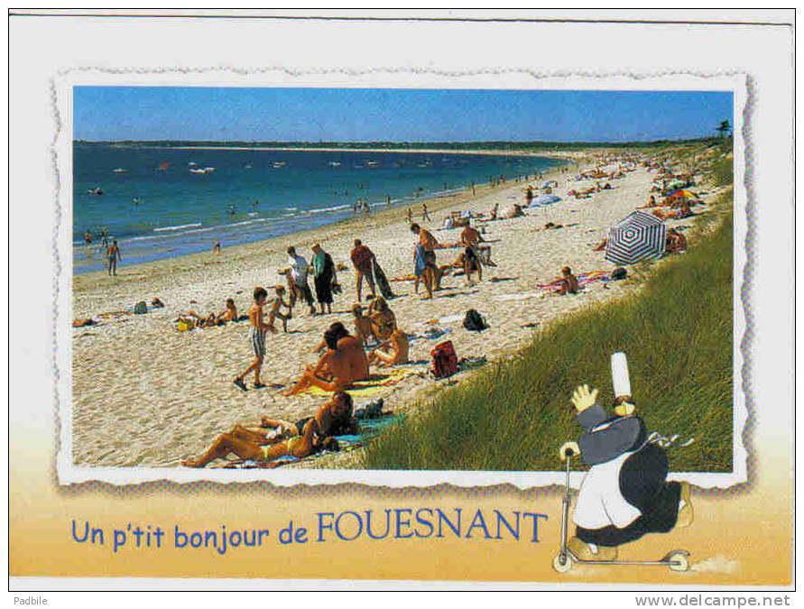 Carte Postale 29.  Fouesnantla Plage De Mousterlin   Trés  Beau Plan - Fouesnant