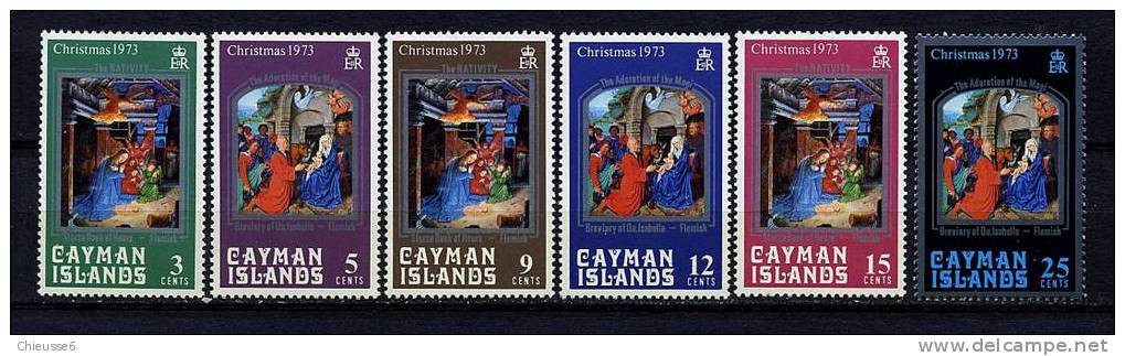 Iles Caïmanes ** N° 316 à 321 - Noël. Enluminures - Cayman Islands