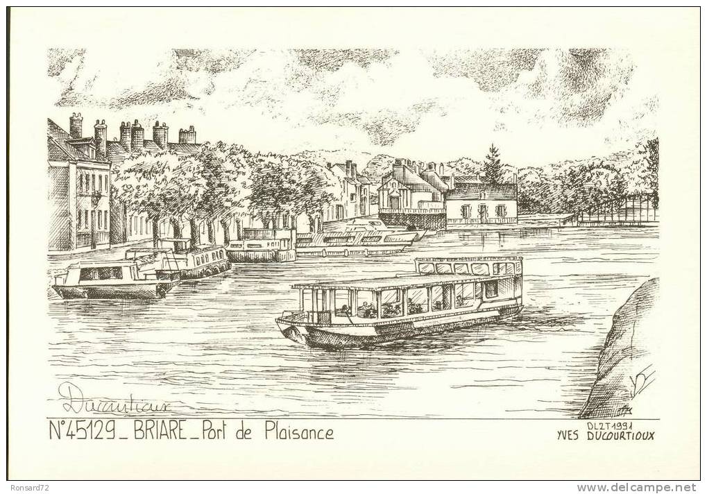 45 BRIARE - Port De Plaisance  - Illustration Yves Ducourtioux - Briare