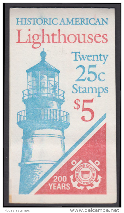 !a! USA Sc# 2474a MNH BOOKLET(20) - Lighthouses - 3. 1981-...