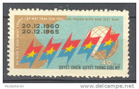 Vietnam Vietcong 1965 Mi. 11. 5th Year Of Liberation Front Nationale Befreiungsfront MNH - Vietnam