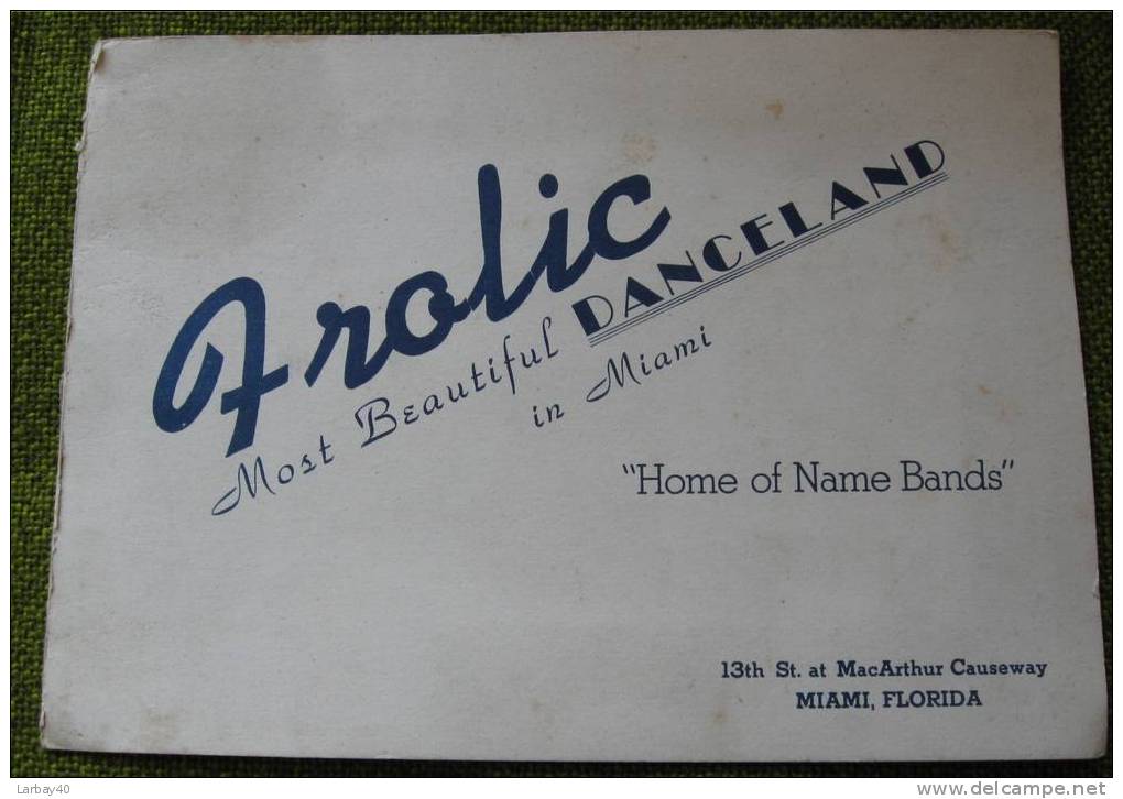 1 Photo Militaire - Frolic Danceland Miami Florida - Guerre, Militaire