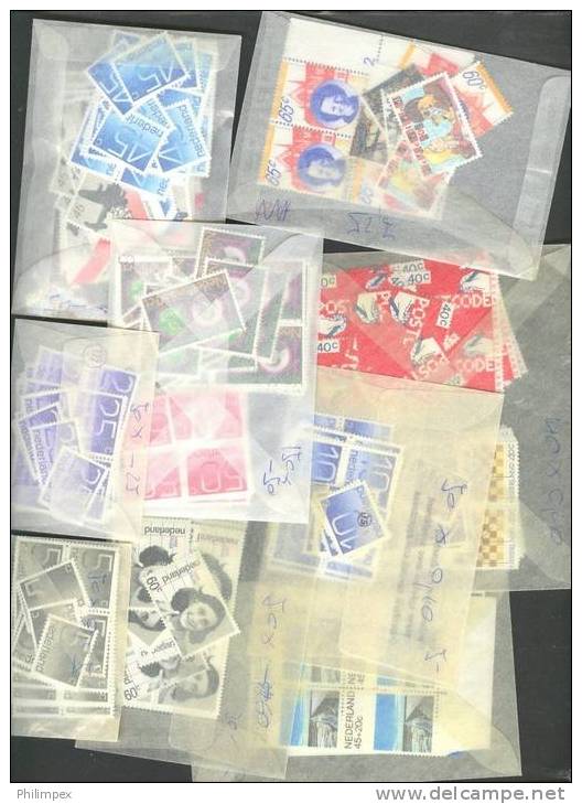 NETHERLANDS, GOOD LOT FACE Fl 490,75 = Euro 222 - Collections