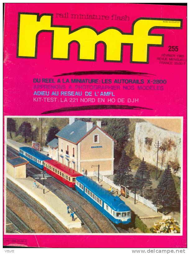 RMF, Rail Miniature Flash (n° 255, Février 1985) : Locomotive, HO, Aiguillage, Gares, Embranchements, Autorails... - Français