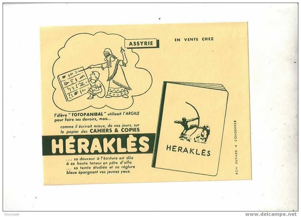 Buvard Cahiers Et Copies HERAKLES - Assyrie - Stationeries (flat Articles)