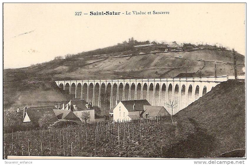 CPA Saint Satur St Le Viaduc Et Sancerre Pont Vignoble - Saint-Satur