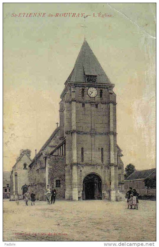Carte Postale  76. Saint-Etienne De Rouvray  L'église   Trés Beau Plan - Saint Etienne Du Rouvray