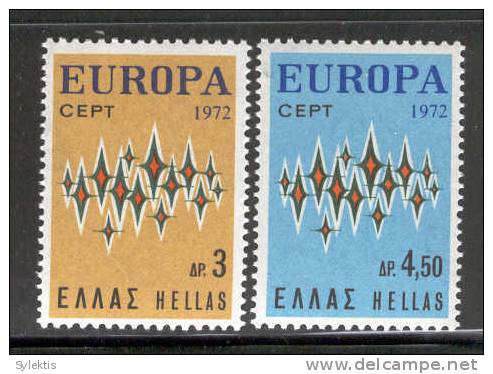 GREECE 1972 Europa CEPT SET MNH - 1972