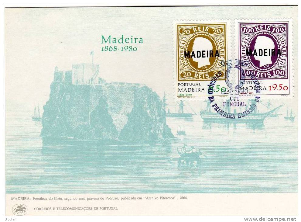 Maximumkarte Schiffe Im Hafen 1. Marken Der Insel Portugal Madeira 62/3 + Maxi-Kte. O 8&#8364; - Maximum Cards & Covers