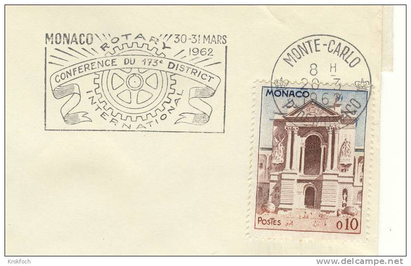 Monaco - Monte-Carlo - Flamme 1962 Rotary  - Lettre Entière - Marcophilie