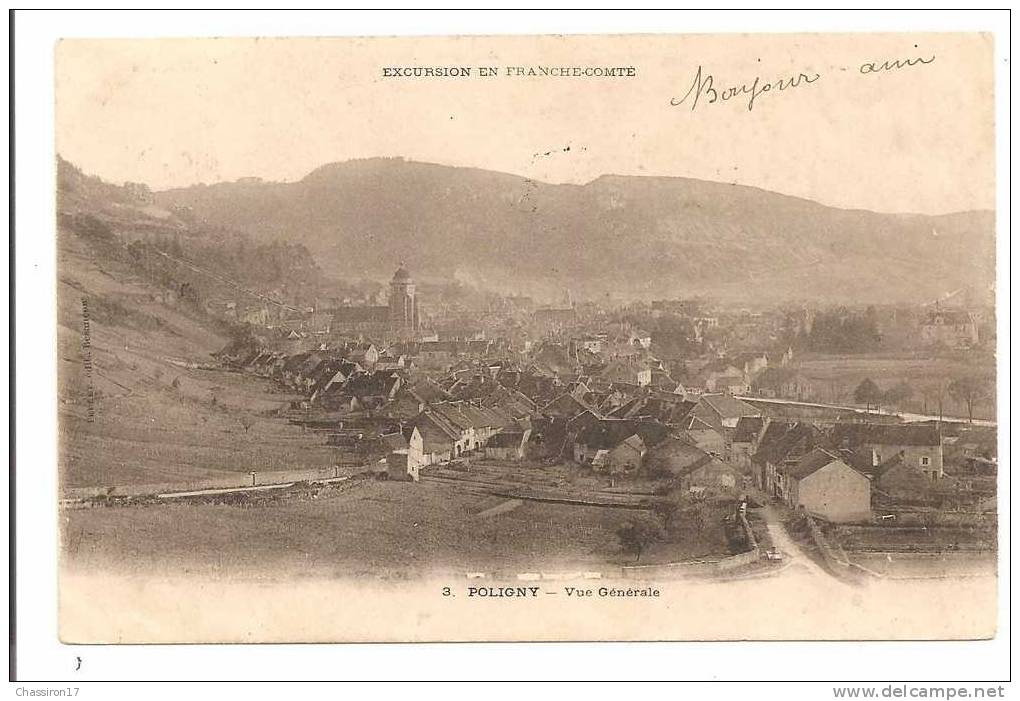 39  -  POLIGNY  -  Vue Générale - Cliché Réduit - Poligny