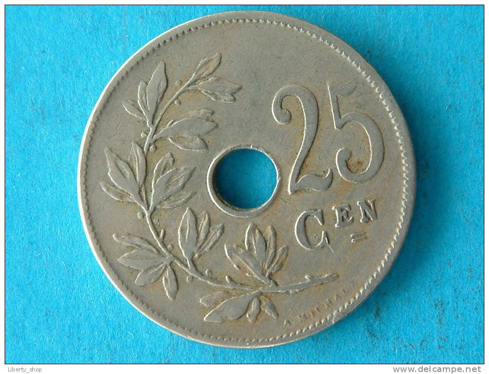 1908 VL - 25 CENTIEM ( Koper/Nickel - Type Michaux ) - ZF ! - 25 Cents